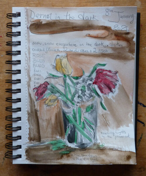 STILL LIFE FLOWERS ~ in the dark